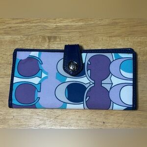 Coach Blue and Teal Wallet